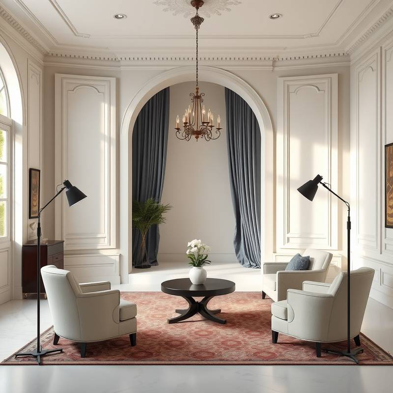 Classic studio with elegant furnishings