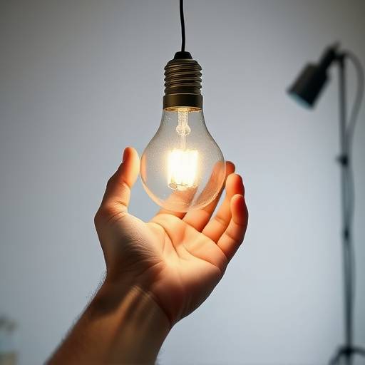 Hand holding a lightbulb icon representing studio assistance
