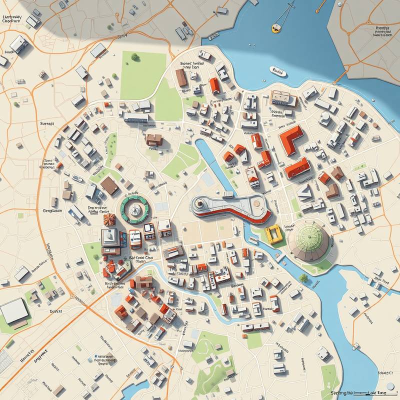 Map showing the location of the studio
