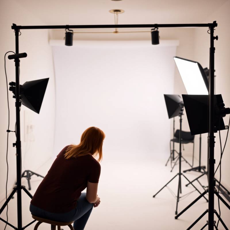 Small, intimate studio space suitable for portraits and headshots